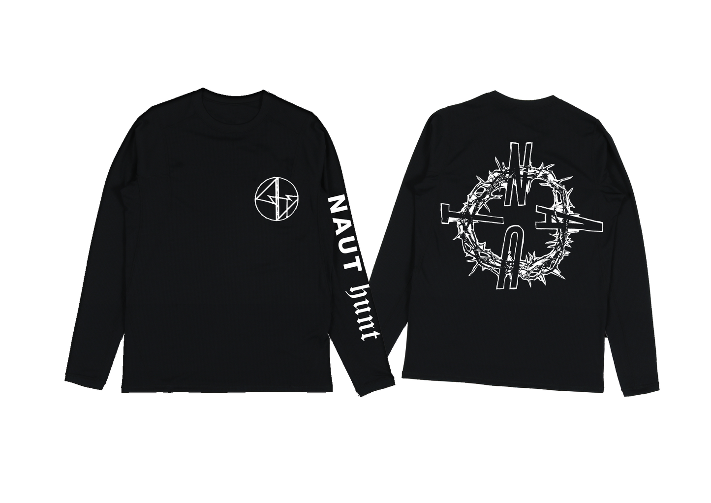 'HUNT' long sleeve t-shirt with back print